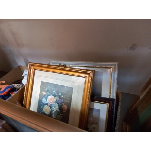 3 - A quantity of framed & glazed flower pictures with some nice frames COLLECT ONLY