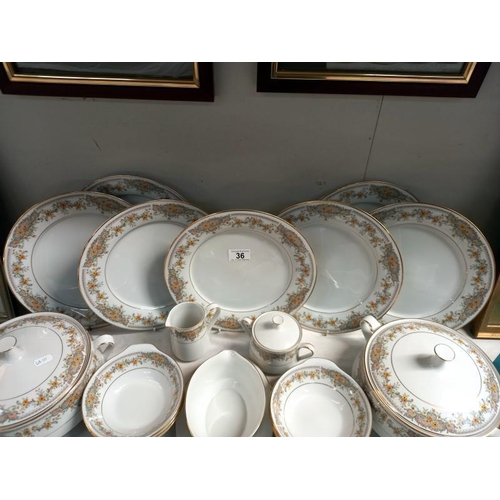 36 - 42 pieces of Noritake tea and dinner ware, COLLECT ONLY.