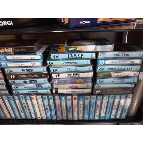 63 - Aproximately 80 vintage cassette tapes including The Beatles, Rolling Stones, Dr Hook, ELO, Fleetwoo... 