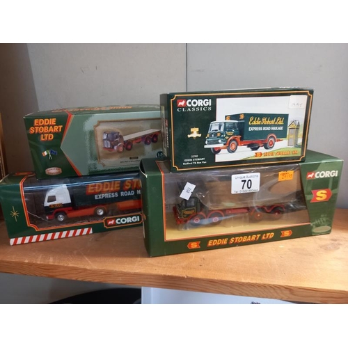 70 - 4 Corgi Classics Eddie Stobart lorries