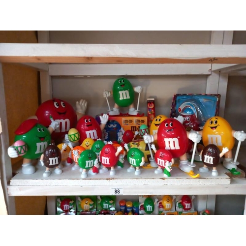 88 - A large collection of M & M's figures