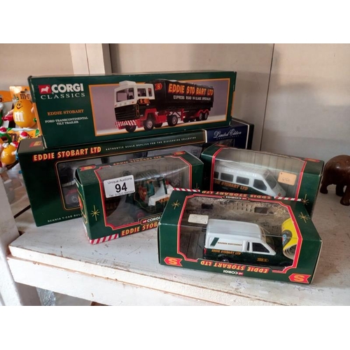 94 - 5 Corgi Eddie Stobart models