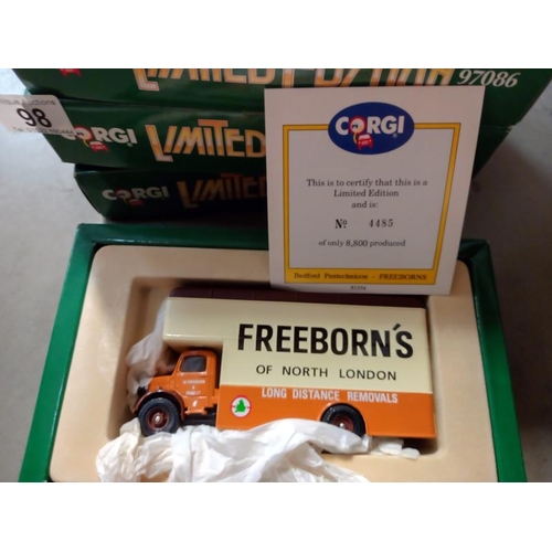 98 - 3 Corgi limited edition models 97086, 97185, 97107