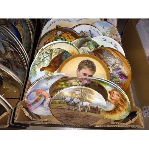 155 - 2 boxes of collectors cabinet plates including Elvis & street sellers of London etc.