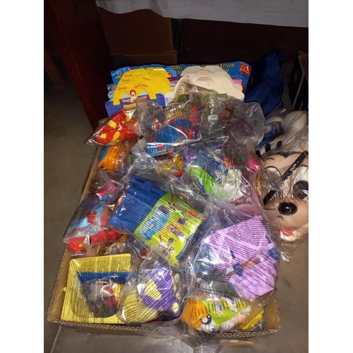 157 - A mixed lot of McDonalds toys including Tweenies, Action Man & Bill & Ben plus happy meal boxes etc.