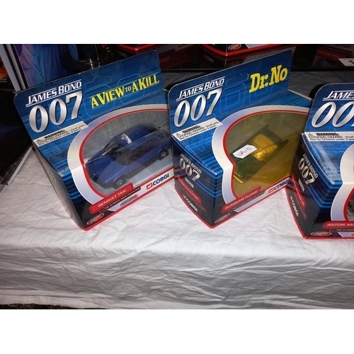 175 - 9 Corgi Diecast James Bond cars, Rolls Royce, Jaguar, Sunbeam Alpine, etc