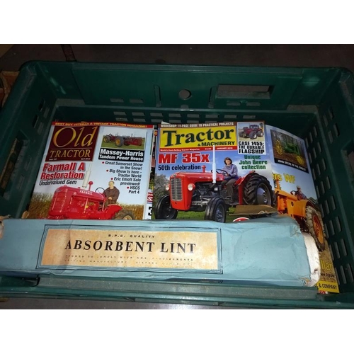 186 - 2 large boxes of tractor magazines