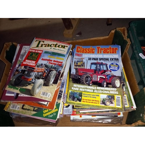 186 - 2 large boxes of tractor magazines