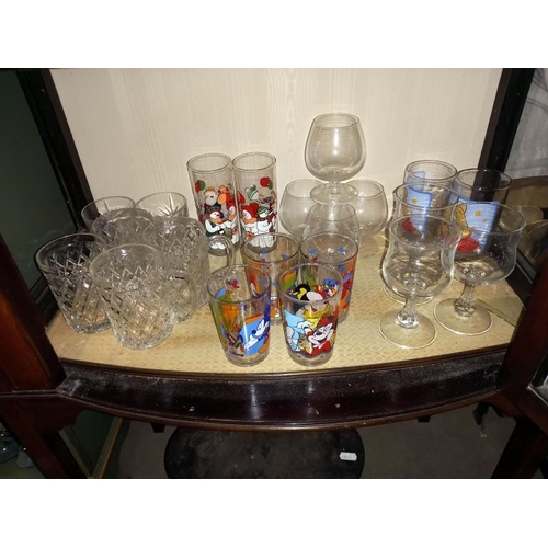 198 - A varied selection of drinking glasses