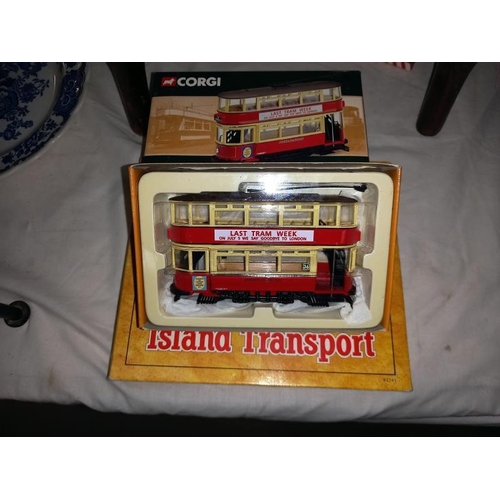 206 - 3 Corgi Diecast models including Island Transport Eddie Stobart and tram