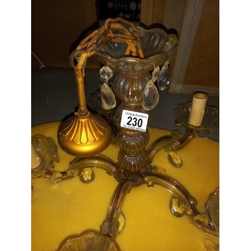 230 - A vintage chandelier. Collect Only.