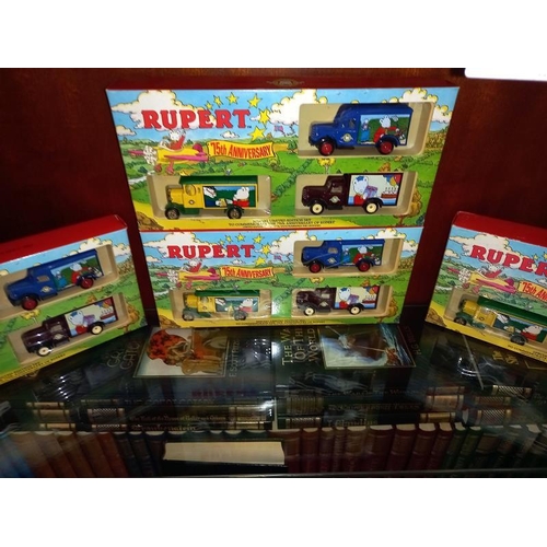 233 - 9 Lledo Rupert 75th anniversary special limited edition sets including Dandy and Beano models