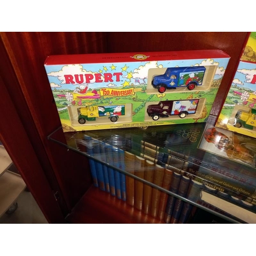 233 - 9 Lledo Rupert 75th anniversary special limited edition sets including Dandy and Beano models