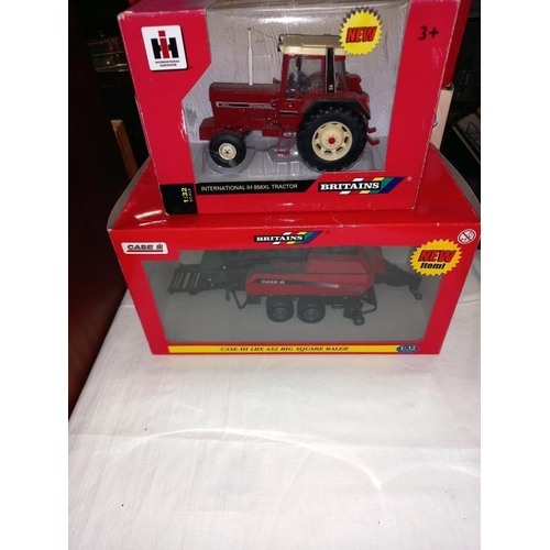 237 - 7 boxed Britain's farm machinery and tractor including: 42490, 09594, 00049, 42880, 42764, 40850 & 4... 