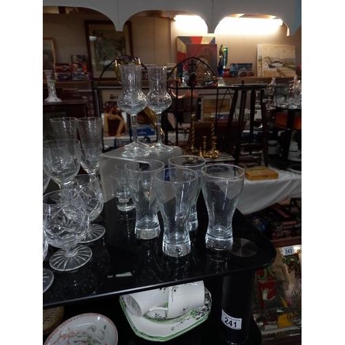 240 - A good selection of drinking glasses. Collect Only.