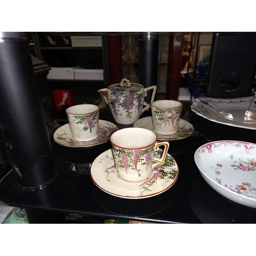 241 - A quantity of Shelley cups, side plates, also Chinese tea cups, saucers and tea pot etc.