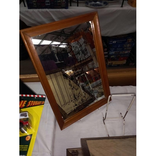 243 - 3 vintage advertising mirrors including Moet & Chandon, Job Cigarettes and Lithographic originales. ... 