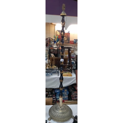 244 - A vintage black and gold glazed standard lamp.
Collect Only.