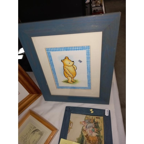 251 - A collection of Winnie the Pooh items including Border fine arts wall plaque, boxed Schylling drum, ... 