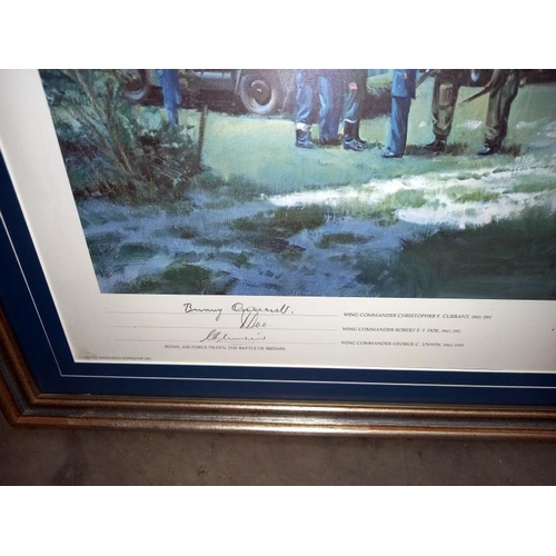 270 - A large framed signed print, 40th Anniversary of Battle of Britain. Adlertag 15 August 1940.