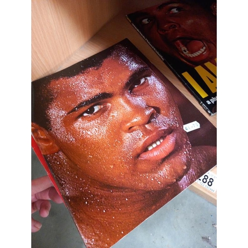 288 - A selection of old books including Mohammed Ali, Cassius Clay.