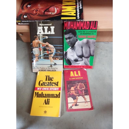 288 - A selection of old books including Mohammed Ali, Cassius Clay.