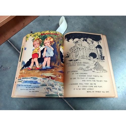 290 - A rare vintage Little Friends unused story and rhymes colouring book by Agnes Richardson.