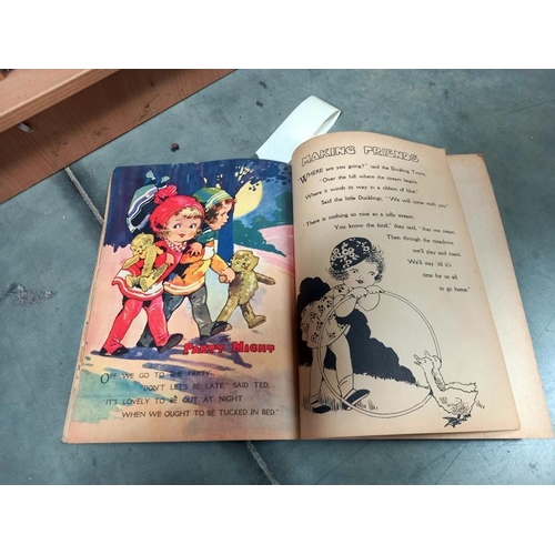 290 - A rare vintage Little Friends unused story and rhymes colouring book by Agnes Richardson.