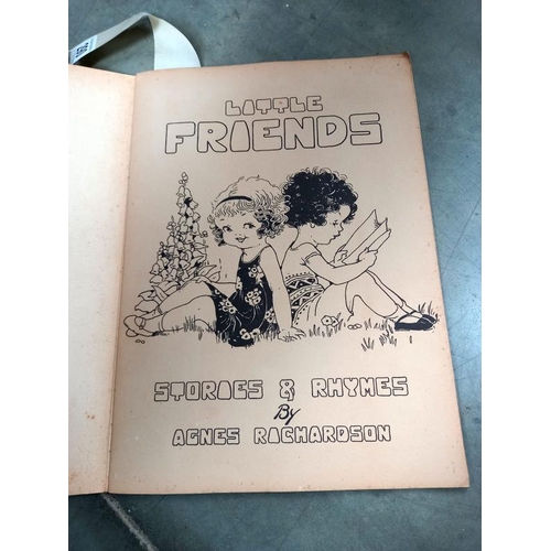 290 - A rare vintage Little Friends unused story and rhymes colouring book by Agnes Richardson.