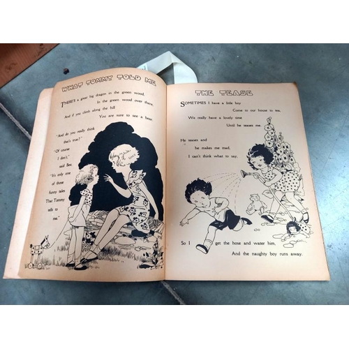 290 - A rare vintage Little Friends unused story and rhymes colouring book by Agnes Richardson.