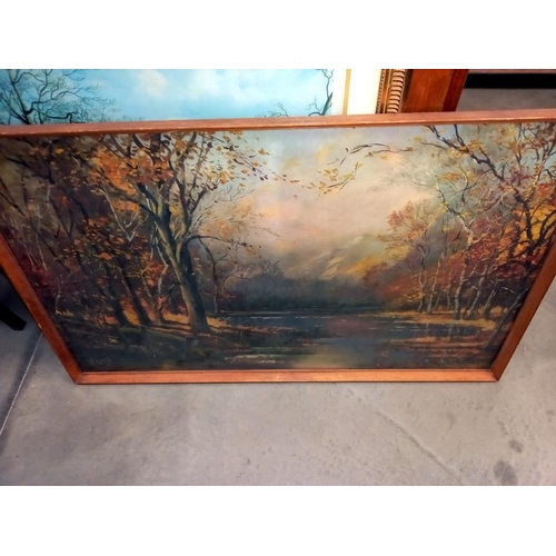 314 - A selection of large gilt framed prints.