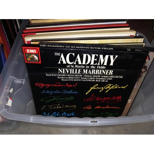 319 - 2 boxes of LP vinyl record box sets including Jeff Conaway etc.