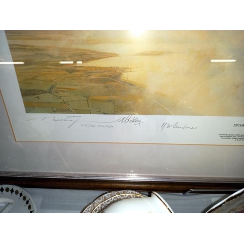 338 - A large signed print escort for the Straggler by Robert Taylor 213/250.