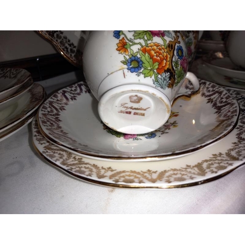 339 - An imperial crown China tea set, 2 trios and 10 piece coffee set.