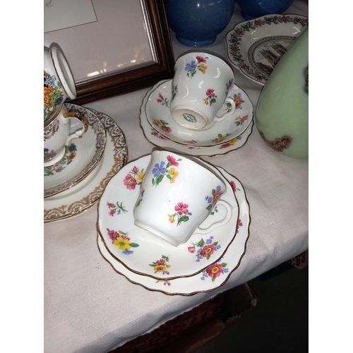 339 - An imperial crown China tea set, 2 trios and 10 piece coffee set.