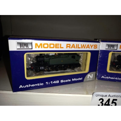 345 - 2 Dapol model railways N gauge ND-019 ND- 059 engines.