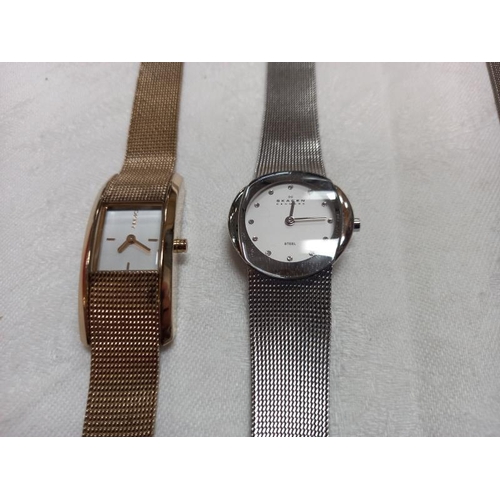 373 - 4 ladies watches including Skagen, DKNY and Bentima etc