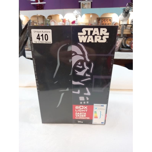 410 - A Star Wars Darth Vader box light. (Sealed and new).