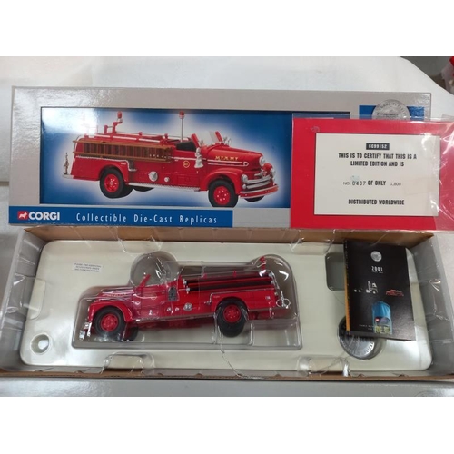 411 - 4 Corgi limited premiere models fire rescue models: 51502, US50503, US50501, US50503