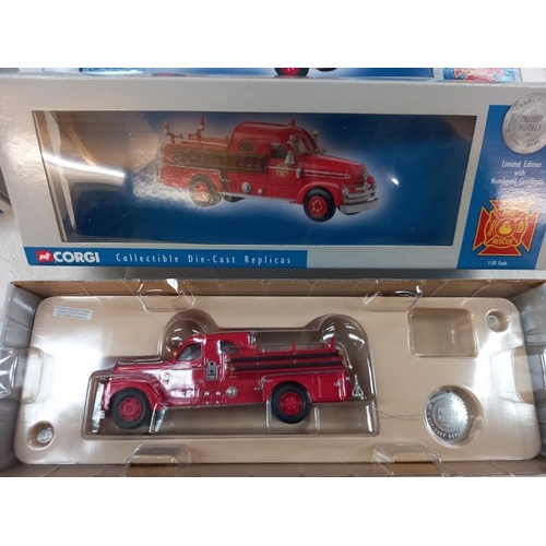 411 - 4 Corgi limited premiere models fire rescue models: 51502, US50503, US50501, US50503