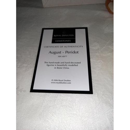 418 - A complete set of 12 boxed Royal Doulton gemstones figures, January through to December.
All in good... 