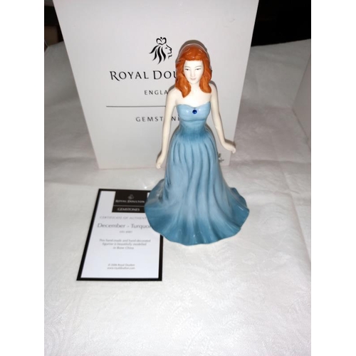 418 - A complete set of 12 boxed Royal Doulton gemstones figures, January through to December.
All in good... 