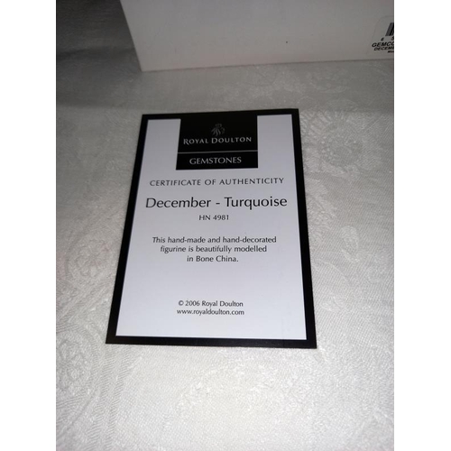 418 - A complete set of 12 boxed Royal Doulton gemstones figures, January through to December.
All in good... 