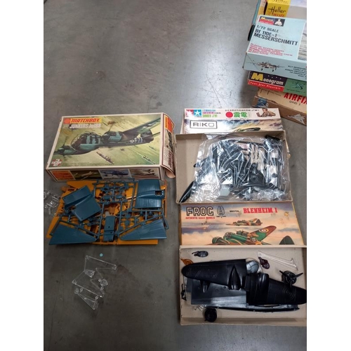 436 - A large quantity of vintage model aircraft kits in various conditions and use, completeness unknown.... 