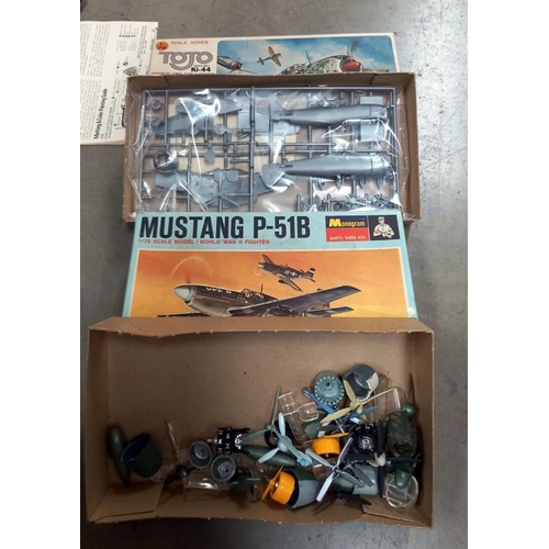 436 - A large quantity of vintage model aircraft kits in various conditions and use, completeness unknown.... 