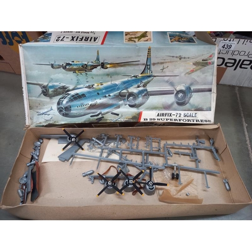 440 - A quantity of plastic model kits including Airfix & Revell etc in part used condition, completeness ... 