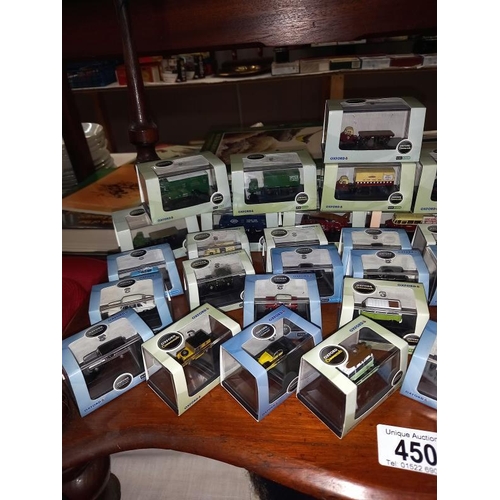 450 - 36 Oxford Diecast N gauge model vehicles.