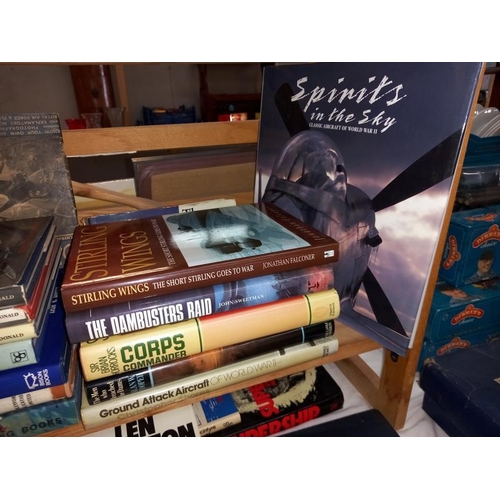 455 - A good selection of old books on military aircraft.