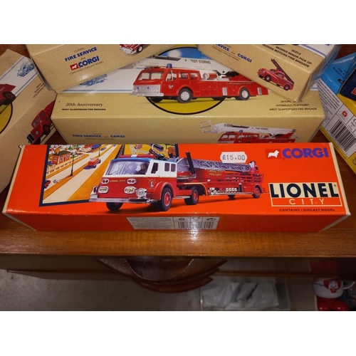 458 - 10 Corgi classics fire engine models.