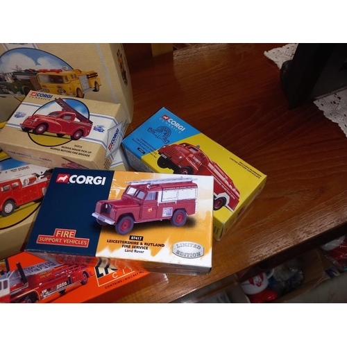 458 - 10 Corgi classics fire engine models.